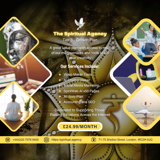 Spiritual Agency Growth Plan services, Â£24.99 per month.